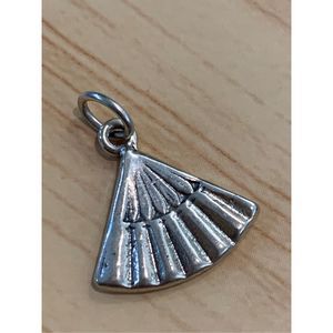 Hand Fan Sterling Silver Jewelry Charm #victorian #vintage